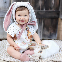 Load image into Gallery viewer, Floral Bunny Romper