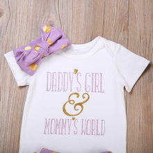 Load image into Gallery viewer, Daddy's Girl Mommy's World Outfit Set