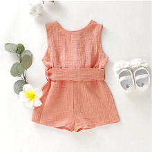 Load image into Gallery viewer, Button Up Bow Romper
