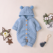 Load image into Gallery viewer, Knitted Pom Pom Romper (Multiple Colors)