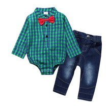 Load image into Gallery viewer, Plaid Shirt + Jeans