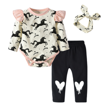 Load image into Gallery viewer, Unicorn Heart Outfit with Headband