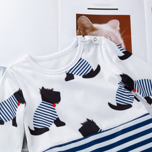 Load image into Gallery viewer, Striped Dog Romper