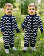 Load image into Gallery viewer, Chevron Knitted Romper (2 Colors)