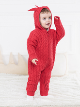 Load image into Gallery viewer, Rabbit Ear Knitted Romper