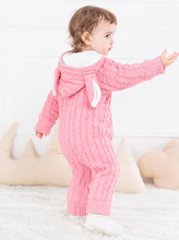 Load image into Gallery viewer, Rabbit Ear Knitted Romper
