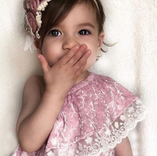 Load image into Gallery viewer, Lace Velvet Romper