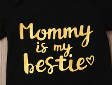 Load image into Gallery viewer, Mommy is My Bestie Leopard Print Bloomers Outfit