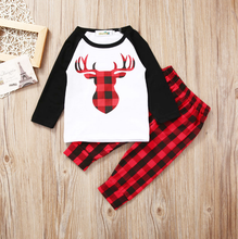 Load image into Gallery viewer, Plaid Deer Outfit