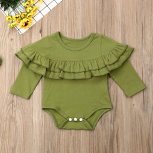 Load image into Gallery viewer, Ruffle Trim Onesie (Multiple Colors)