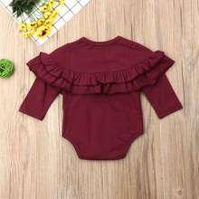 Load image into Gallery viewer, Ruffle Trim Onesie (Multiple Colors)