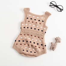 Load image into Gallery viewer, Knitted Polka Dot Onesie