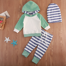 Load image into Gallery viewer, Girls Striped Winter Outfit