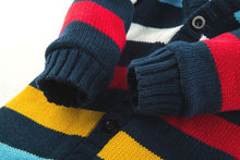 Load image into Gallery viewer, Multi Striped Knitted Winter Romper