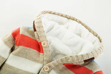 Load image into Gallery viewer, Multi Striped Knitted Winter Romper