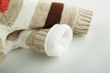 Load image into Gallery viewer, Multi Striped Knitted Winter Romper