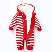 Load image into Gallery viewer, Striped Winter Knitted Romper (Multiple Colors)