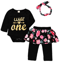Load image into Gallery viewer, Floral Wild One Outfit