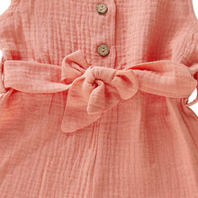 Load image into Gallery viewer, Button Up Bow Romper