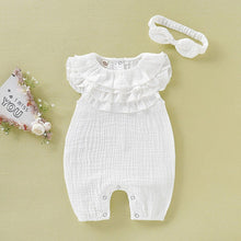 Load image into Gallery viewer, Ruffled Romper with Headband