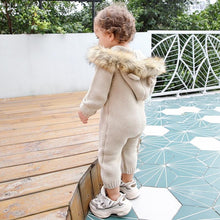Load image into Gallery viewer, Knitted Fur Sweater Romper (Multiple Colors)