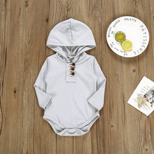 Load image into Gallery viewer, Button Hoodie Romper (Multiple Colors)