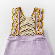 Load image into Gallery viewer, Knitted Lavender Romper