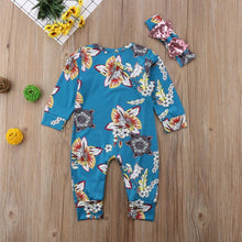 Load image into Gallery viewer, Flower Onesie with Glitter Headband