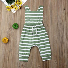 Load image into Gallery viewer, Olive Striped Romper