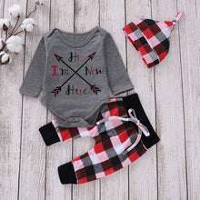 Load image into Gallery viewer, Hi I'm New Here Plaid Outfit