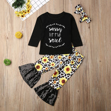 Load image into Gallery viewer, Sassy Little Soul Floral Leopard Print Outfit