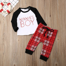 Load image into Gallery viewer, Plaid Mama's Boy Outfit