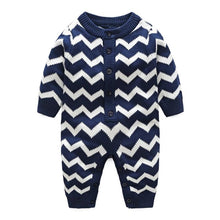 Load image into Gallery viewer, Chevron Knitted Romper (2 Colors)