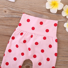 Load image into Gallery viewer, Baby Girl Pink Polka Dot Giraffe Outfit