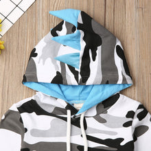 Load image into Gallery viewer, Baby Boy Camouflage Dinosaur Sweatsuit