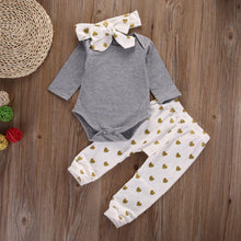 Load image into Gallery viewer, Heart Baby Girl Outfit
