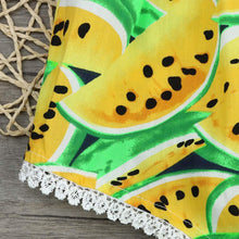 Load image into Gallery viewer, Fruit Romper + Bow Set