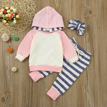 Load image into Gallery viewer, Girls Striped Winter Outfit