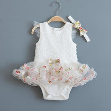 Load image into Gallery viewer, Summer Lace Tutu Dress with Matching Headband (Multiple Colors)