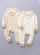 Load image into Gallery viewer, Cotton Bow Tie Romper