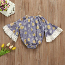 Load image into Gallery viewer, Floral Flare Sleeve Romper