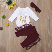 Load image into Gallery viewer, Dream Catcher Romper Tassel Pants Headband Outfit