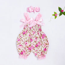 Load image into Gallery viewer, Sleeveless Ruffle Floral Romper