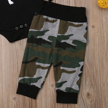 Load image into Gallery viewer, Love Bites Romper Camouflage Pants Outfit