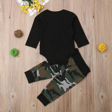 Load image into Gallery viewer, Love Bites Romper Camouflage Pants Outfit