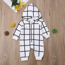 Load image into Gallery viewer, Hooded Plaid Onesie