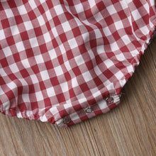 Load image into Gallery viewer, Red Plaid Romper