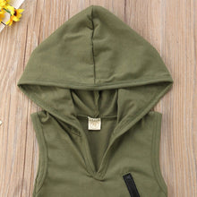 Load image into Gallery viewer, Hooded Zipper Romper