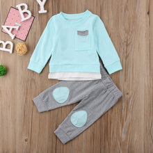 Load image into Gallery viewer, Sweatshirt Knee Patch Pants Outfit (2 Colors)