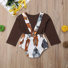 Load image into Gallery viewer, Animal Overall Romper Outfit